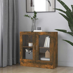 Vitrinenschrank Räuchereiche 82,5 cm