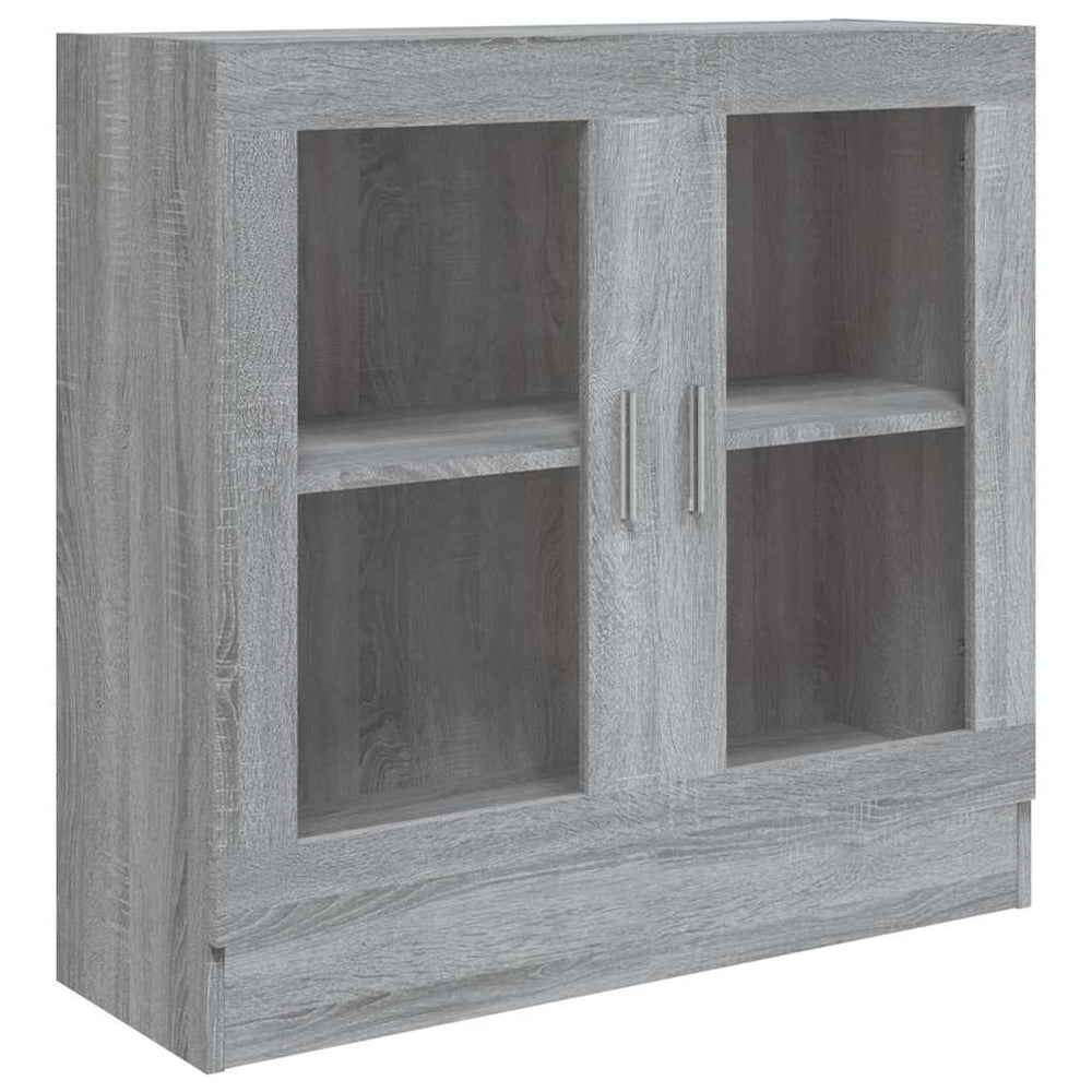 vidaXL Armoire vitrine gris sonoma 82,5x30,5x80 cm bois d'ingénierie