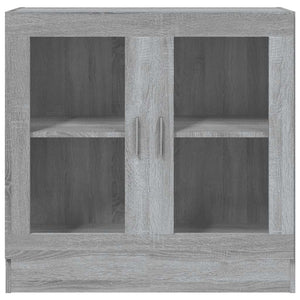 Grauer Vitrinenschrank Sonoma, 82,5 cm