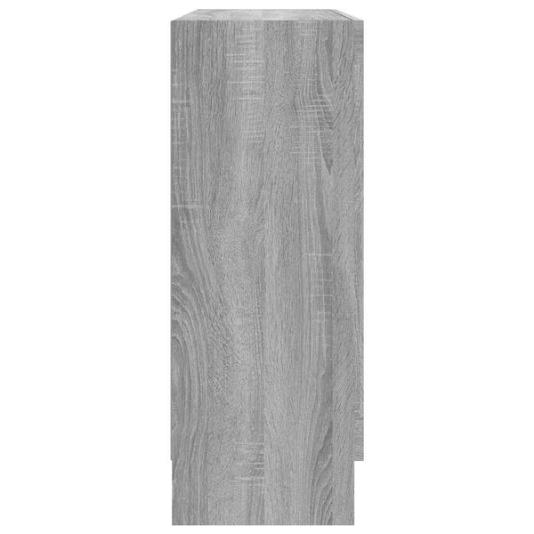 Grauer Vitrinenschrank Sonoma, 82,5 cm
