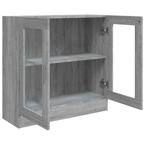 Grauer Vitrinenschrank Sonoma, 82,5 cm
