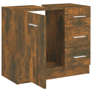 Waschbeckenschrank Räuchereiche 63 cm