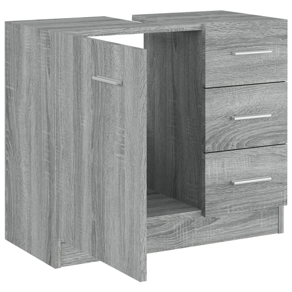 Waschbeckenschrank Grau Sonoma 63 cm