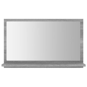 Badspiegel Grau Sonoma 60 cm mit Ablage