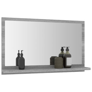 Badspiegel Grau Sonoma 60 cm mit Ablage