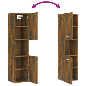 Badezimmerschrank Räuchereiche 30x30x130 cm
