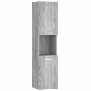 Badezimmerschrank Grau Sonoma 30x30x130 cm