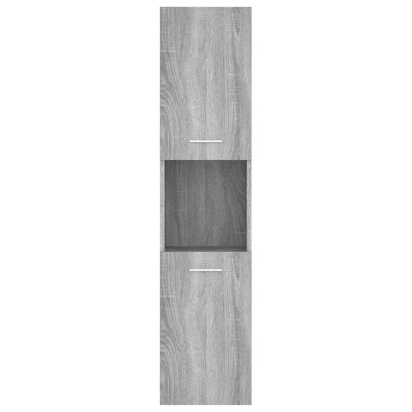 Badezimmerschrank Grau Sonoma 30x30x130 cm