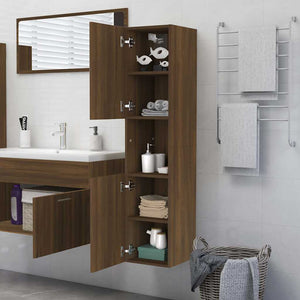 Badezimmerschrank Braun Eichenoptik 30x30x130cm