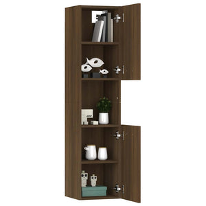 Badezimmerschrank Braun Eichenoptik 30x30x130cm