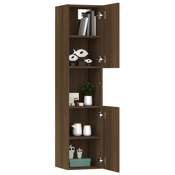 Badezimmerschrank Braun Eichenoptik 30x30x130cm