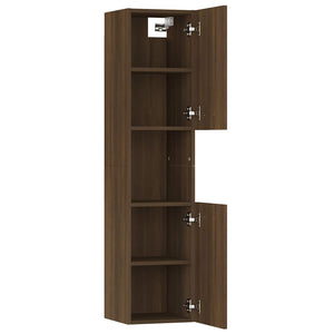 Badezimmerschrank Braun Eichenoptik 30x30x130cm