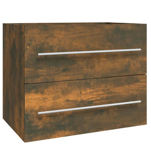 Waschbeckenschrank Räuchereiche 60 cm