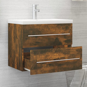 Waschbeckenschrank Räuchereiche 60 cm