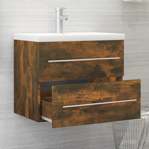 Waschbeckenschrank Räuchereiche 60 cm