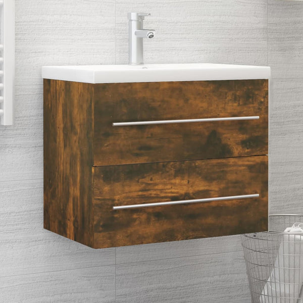 Waschbeckenschrank Räuchereiche 60 cm