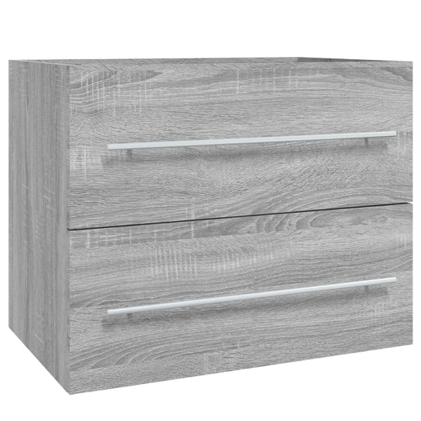 Waschbeckenschrank Grau Sonoma 60 cm