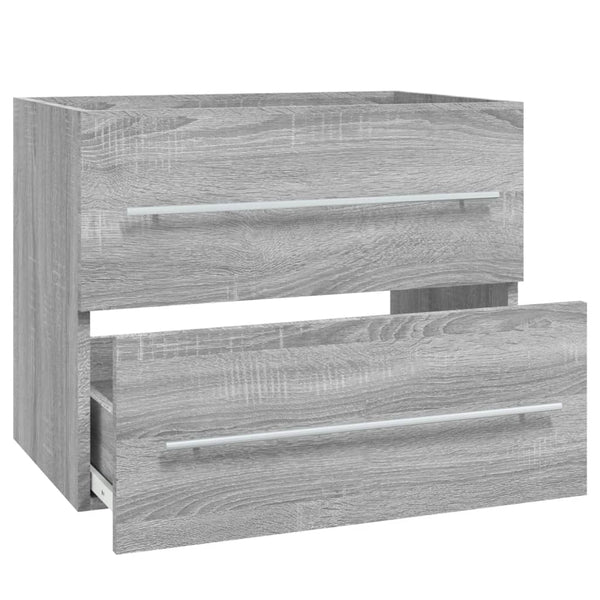 Waschbeckenschrank Grau Sonoma 60 cm