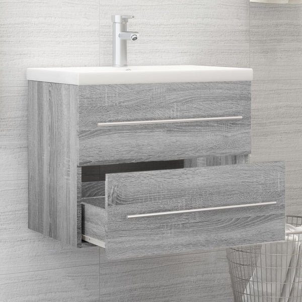 Waschbeckenschrank Grau Sonoma 60 cm