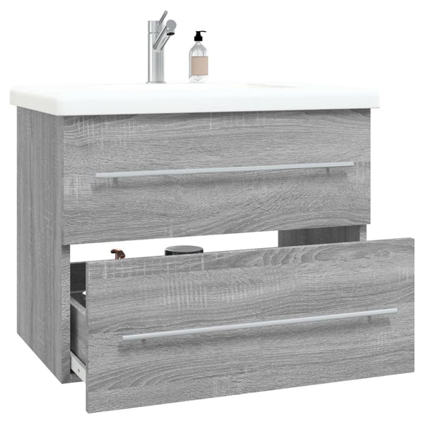 Waschbeckenschrank Grau Sonoma 60 cm