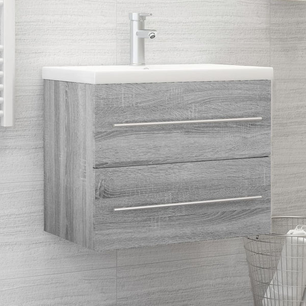 Waschbeckenschrank Grau Sonoma 60 cm