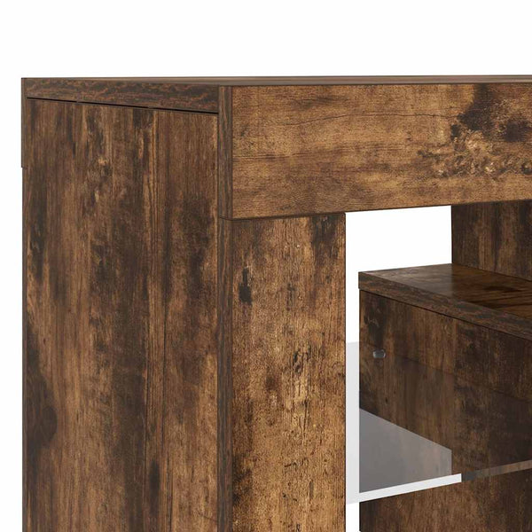 TV-Schrank mit LED Räuchereiche 120 cm
