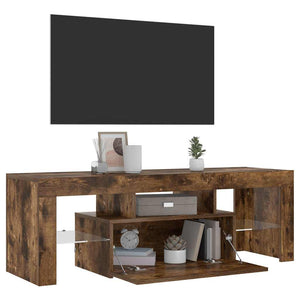 TV-Schrank mit LED Räuchereiche 120 cm