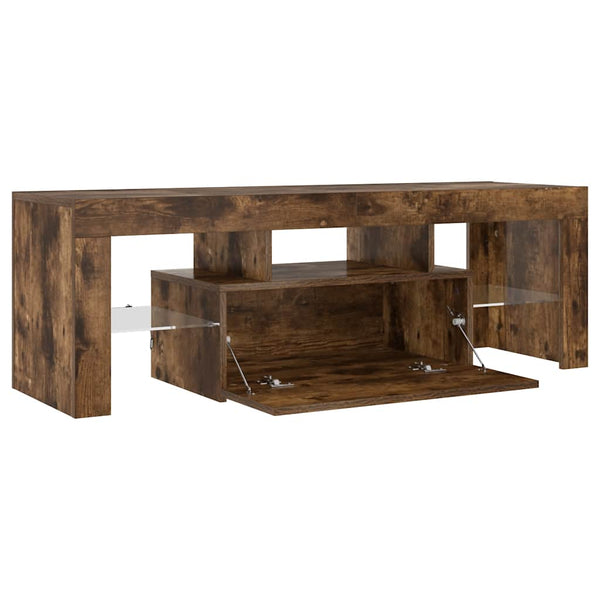 TV-Schrank mit LED Räuchereiche 120 cm