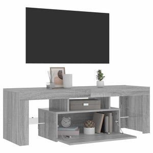TV-Schrank mit LED Grau Sonoma 120 cm