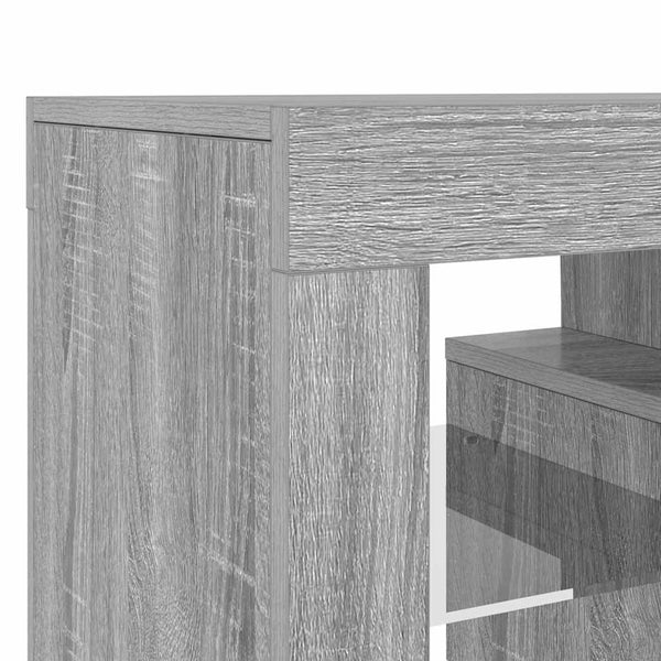 TV-Schrank mit LED Grau Sonoma 120 cm