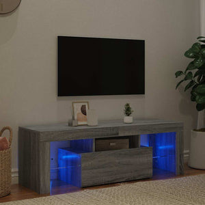 TV-Schrank mit LED Grau Sonoma 120 cm