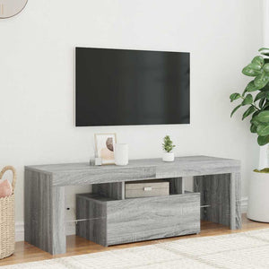 TV-Schrank mit LED Grau Sonoma 120 cm