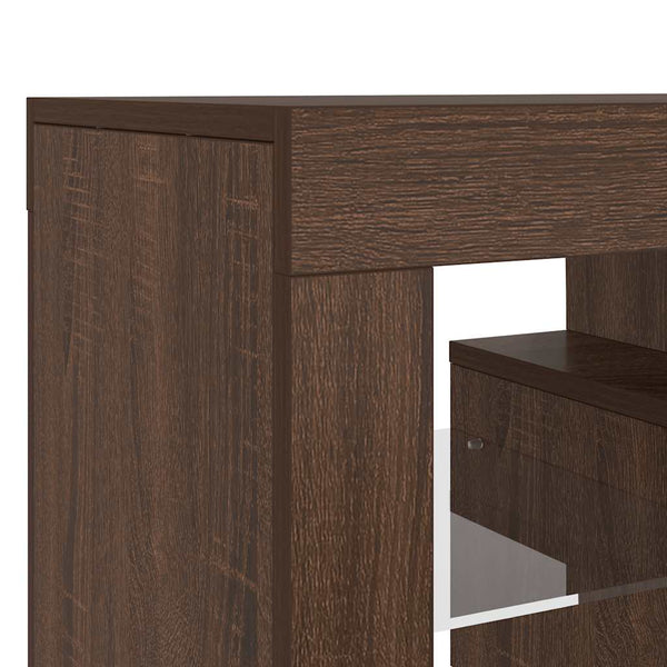 TV-Schrank mit LED Braun Eichen-Optik 120cm