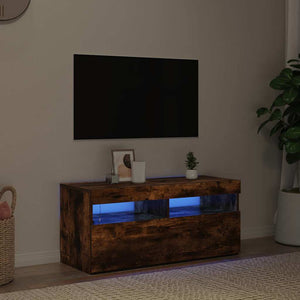 TV-Schrank Räuchereiche mit LED 90 cm