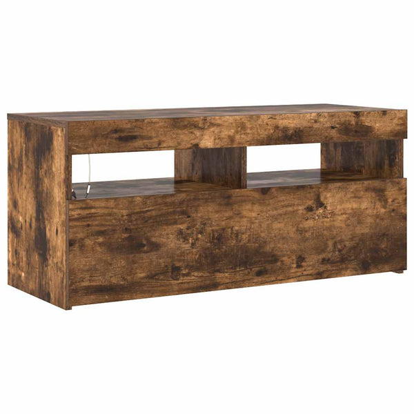 TV-Schrank Räuchereiche mit LED 90 cm