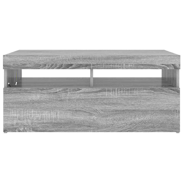 TV-Schrank mit LED Grau Sonoma 90 cm