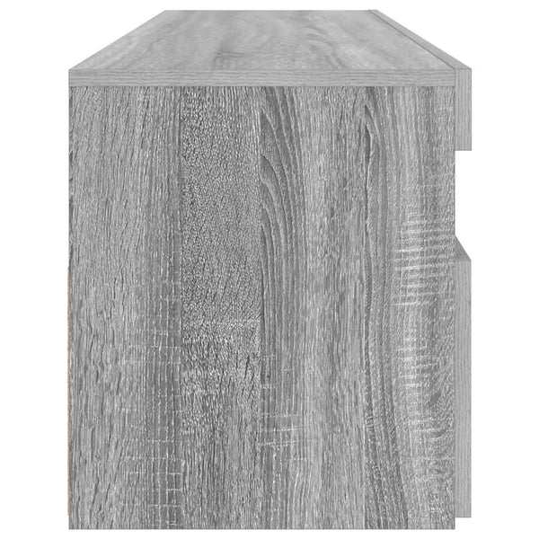 TV-Schrank mit LED Grau Sonoma 90 cm