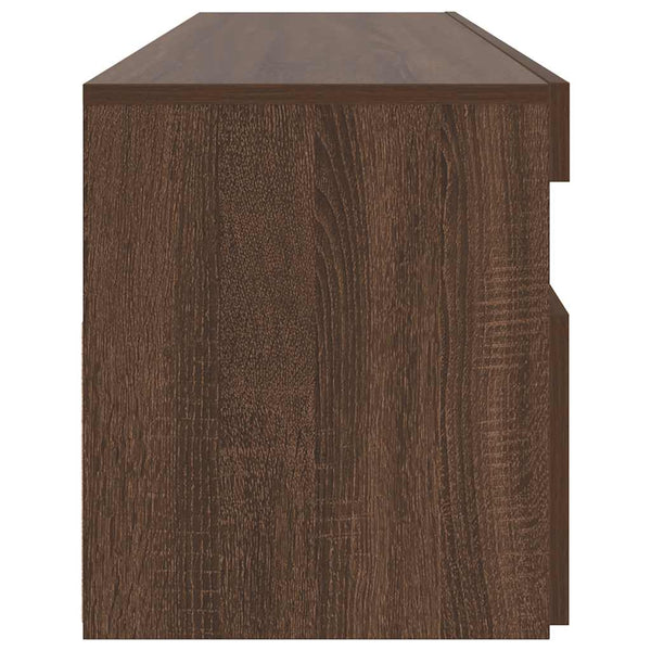 TV-Schrank mit LED Braun Eichen-Optik 90 cm