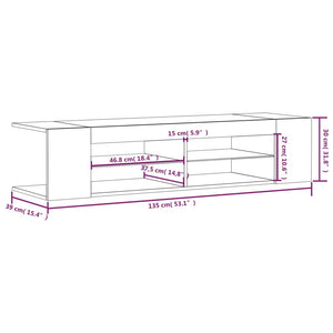 TV-Schrank Grau Sonoma mit LED