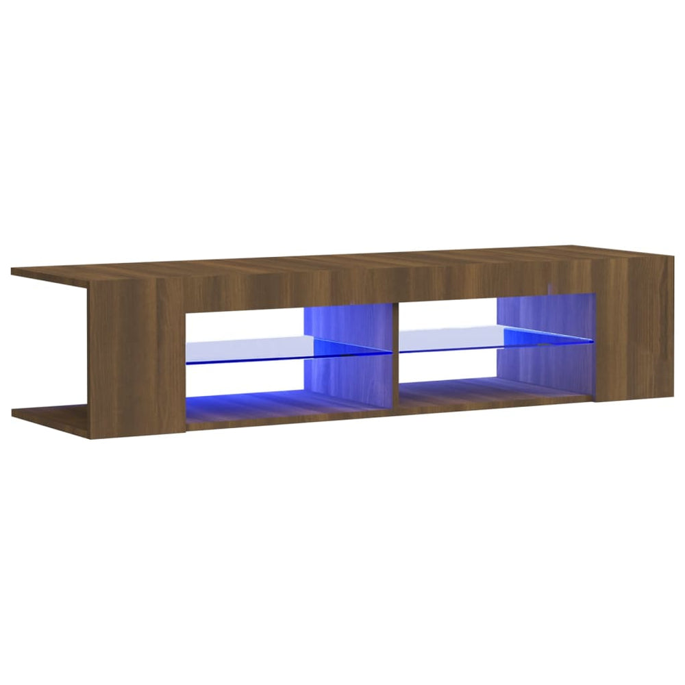TV-Schrank Braun Eichen-Optik mit LED