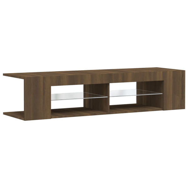 TV-Schrank Braun Eichen-Optik mit LED