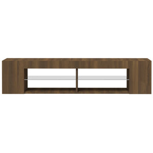 TV-Schrank Braun Eichen-Optik mit LED