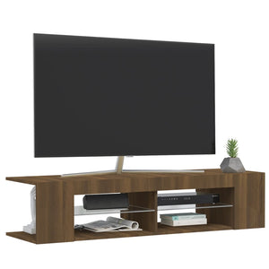 TV-Schrank Braun Eichen-Optik mit LED