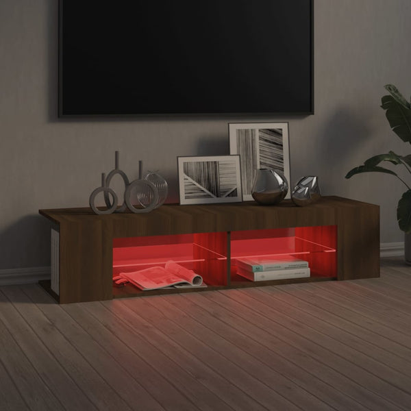 TV-Schrank Braun Eichen-Optik mit LED