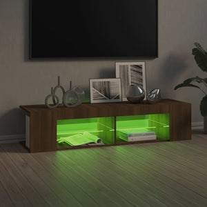 TV-Schrank Braun Eichen-Optik mit LED