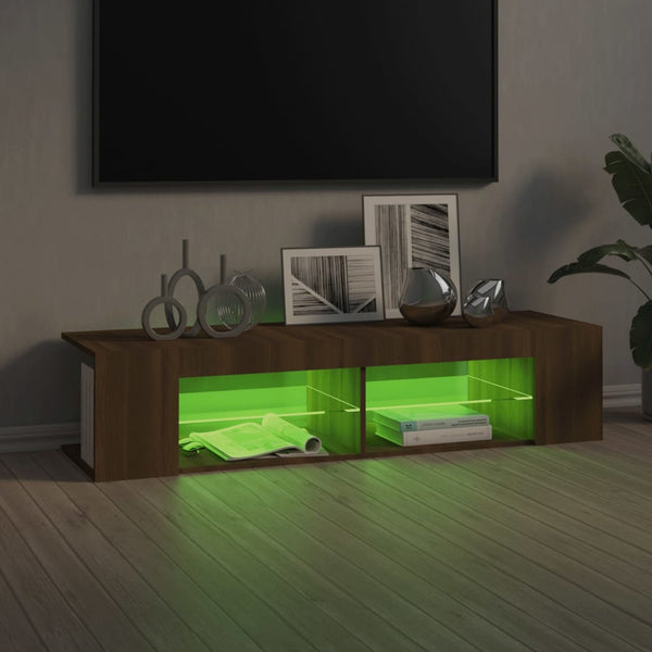 TV-Schrank Braun Eichen-Optik mit LED