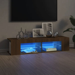 TV-Schrank Braun Eichen-Optik mit LED