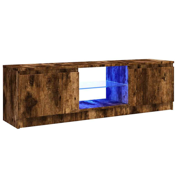 TV-Schrank Räuchereiche mit LED 120 cm