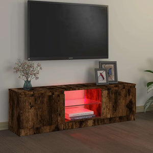 TV-Schrank Räuchereiche mit LED 120 cm