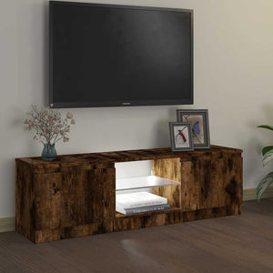 TV-Schrank Räuchereiche mit LED 120 cm